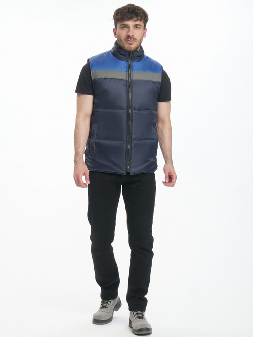 Жилет утепленный Экспертный СОП (тк.Оксфорд), т.синий/васильковый