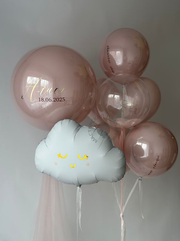 Воздушные шары на выписку для девочки №8724