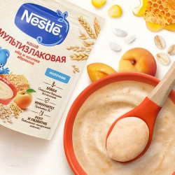Каша Nestle молочная Мультизлаковая мед-абрикос 200г