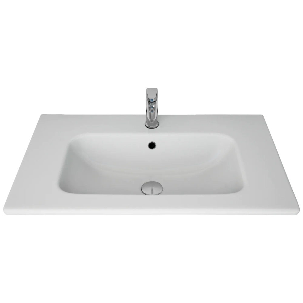 Тумба подвесная Caprigo Modo Prima 80 белая + раковина