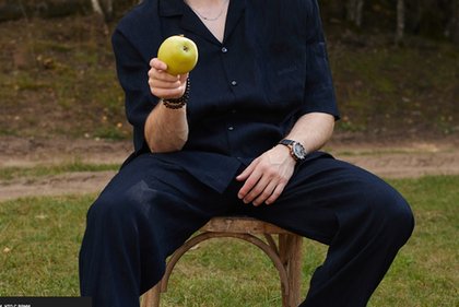 Брюки "Linen"  синие