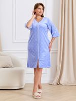 Халат Бархат Виотекс ПЫЛЬНО-ГОЛУБОЙ