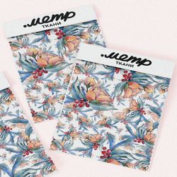 Ткань кулирная гладь восхитительная цветочная смесь летней