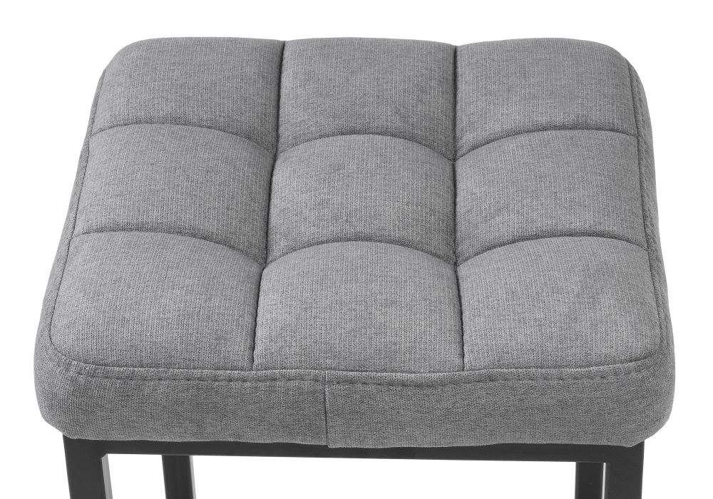 Барный стул Лофт ткань канди грей / черный матовый