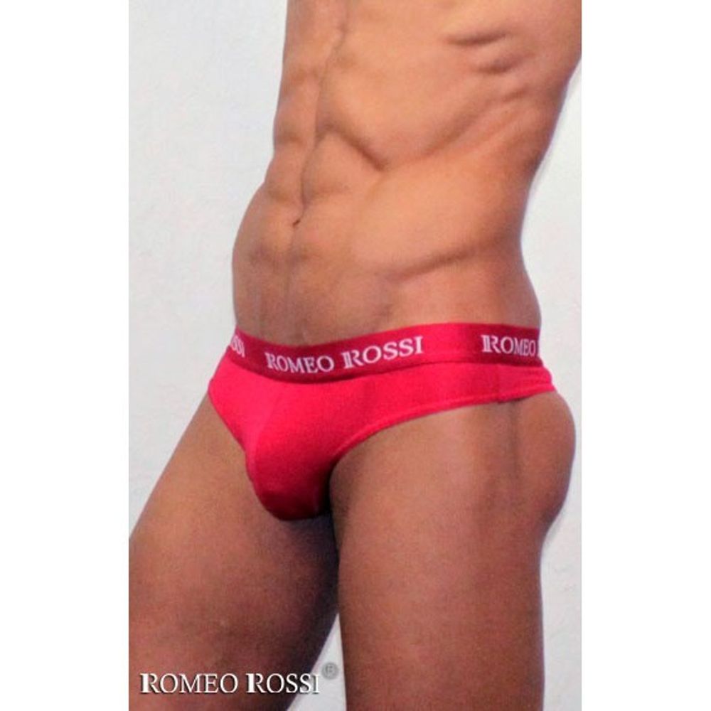 Мужские трусы стринги c резинкой Romeo Rossi красные RR1006-08