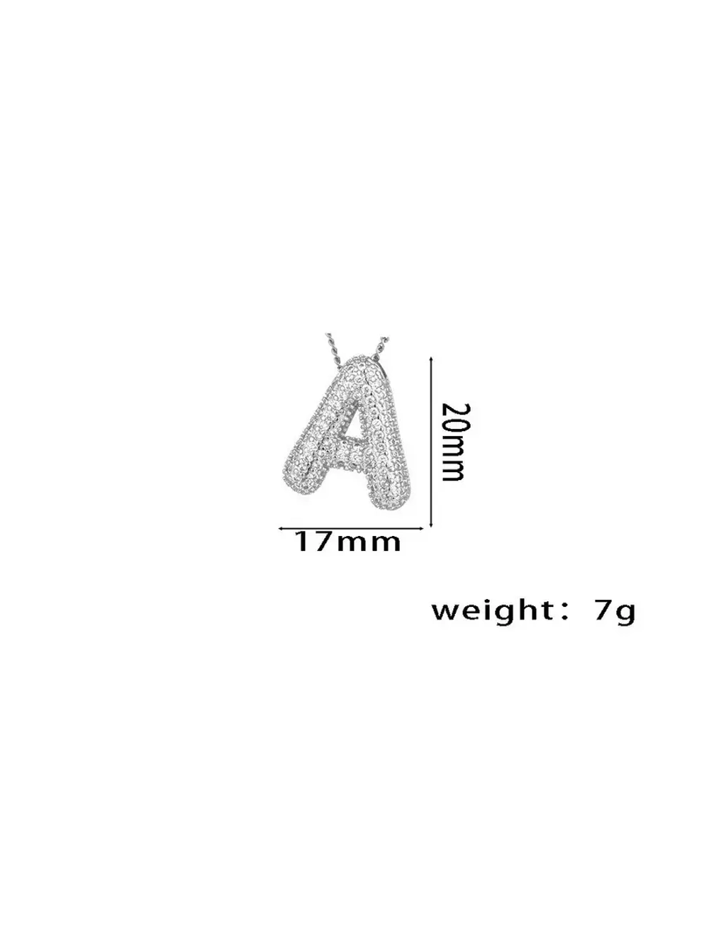 Кулон подвеска буква А