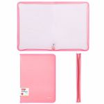 Папка объемная на молнии пластиковая BRAUBERG PASTEL, А4, 330х240 мм, 600 мкм, цвет персиковый, 271972