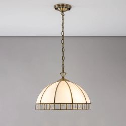 Citilux Шербург-1 CL440132 Люстра витражная подвесная Бронза