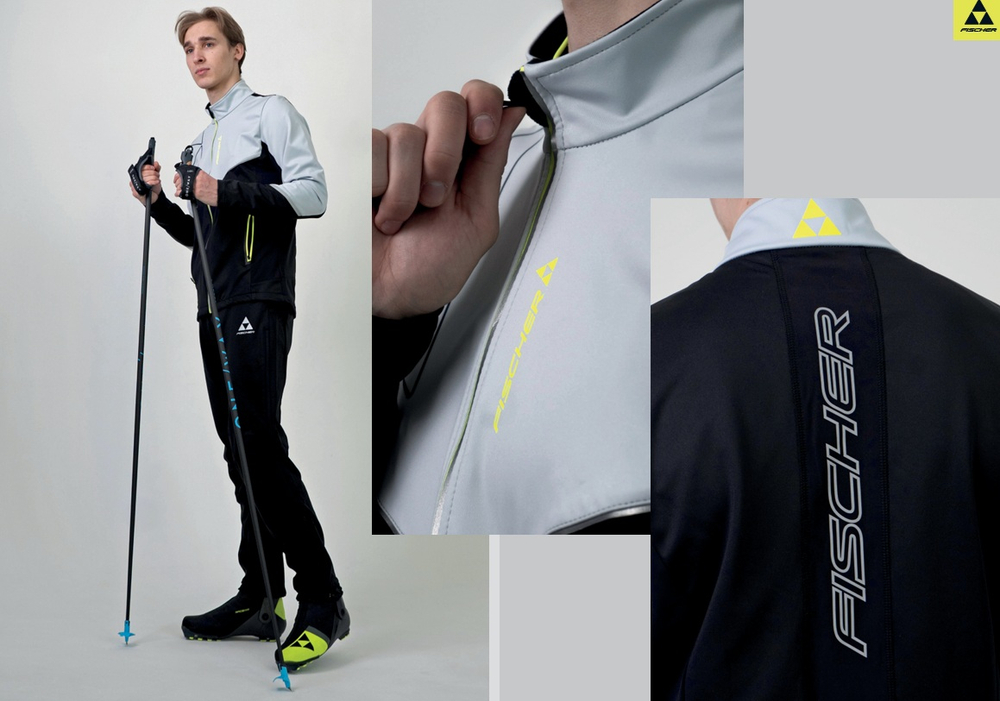 Мужская куртка FISCHER Softshell Light, черно-серый GR8207-109