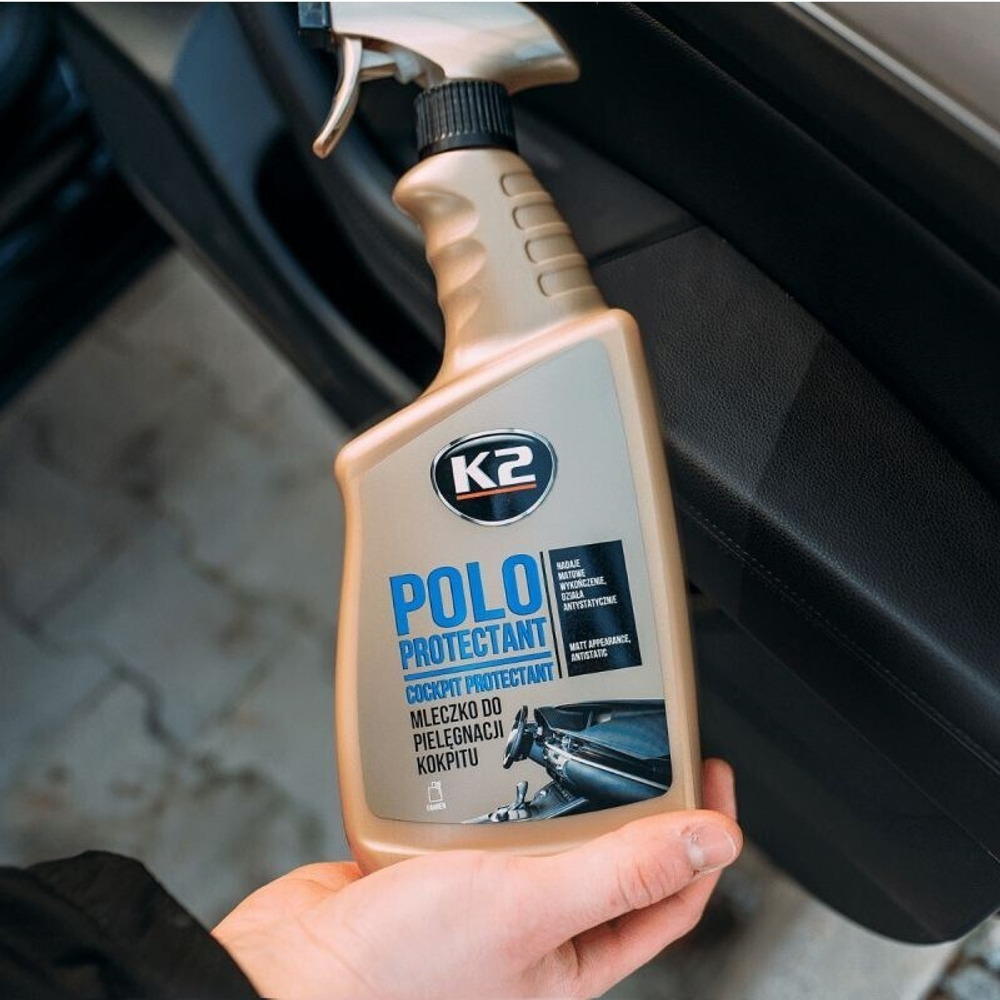 ЖИДКАЯ ПОЛИРОЛЬ ПРИБОРНОЙ ПАНЕЛИ АВТОМОБИЛЯ POLO PROTECTANT ATOM BLACK MAN 770ML