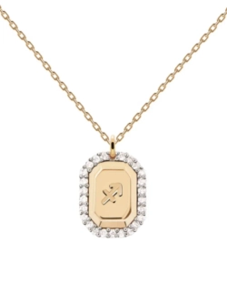 Колье Знак Зодиака Стрелец серебро 925 пробы покрытое золотом