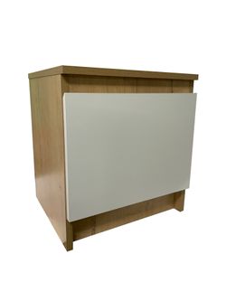 Тумба прикроватная "Марли" МТП 400.1 (дуб бунратти/белый глянец), ДСВ-мебель