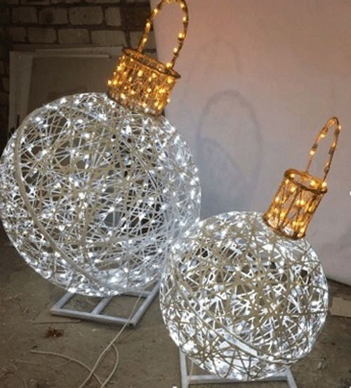 Светящаяся фигура «Ёлочная игрушка» на раме