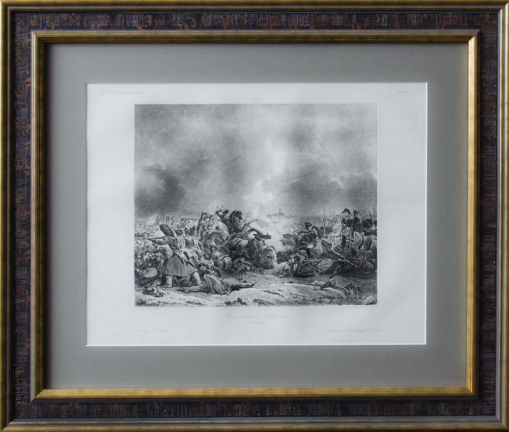 Битва за Полоцк 18 августа 1812 года. Гравюра по картине Combat de Polotsk.18 Aout 1812. 1838г.