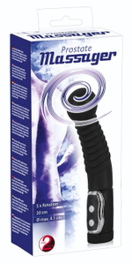 Чёрный стимулятор простаты с ротацией Prostate Twister - 20 см. (Цвет: черный)