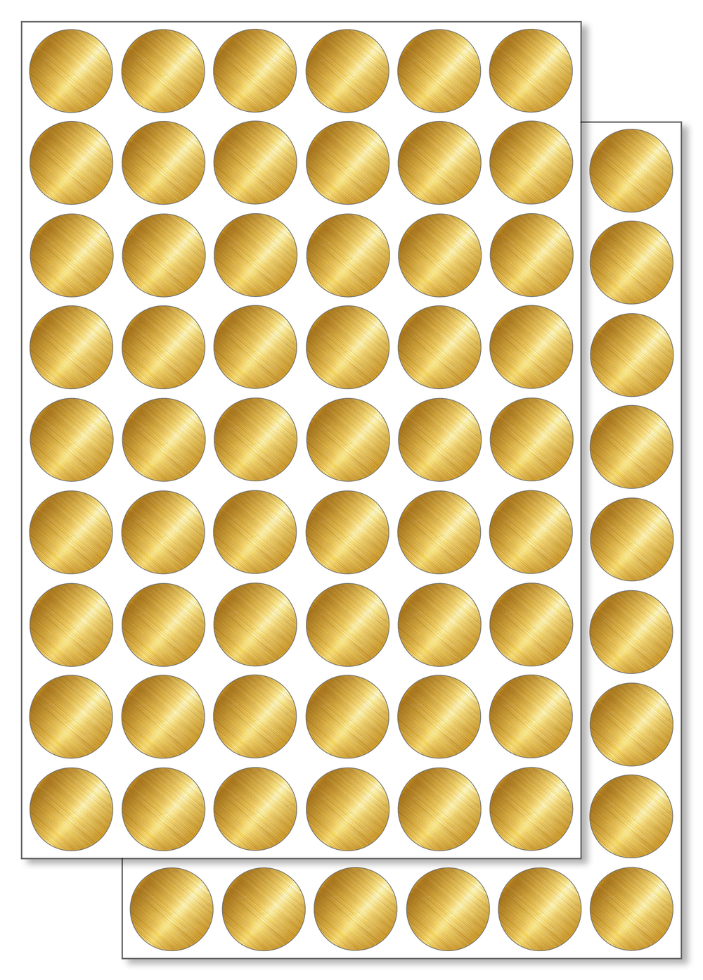 Царапанное золото (металлизированные) наклейки для маркировки Policomprint M4, 20 мм. 108 шт.
