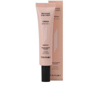 Тональный уходовый ССС крем с пептидами Trimay Re:cover 3-in-1 Pept CCC Cream SPF50+PA+++ (30 мл) Medium