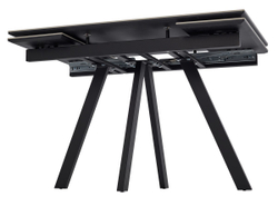 Стол НЕО-2 115 MATTE БЕЛЫЙ МРАМОР, керамика / Черный каркас, М-City