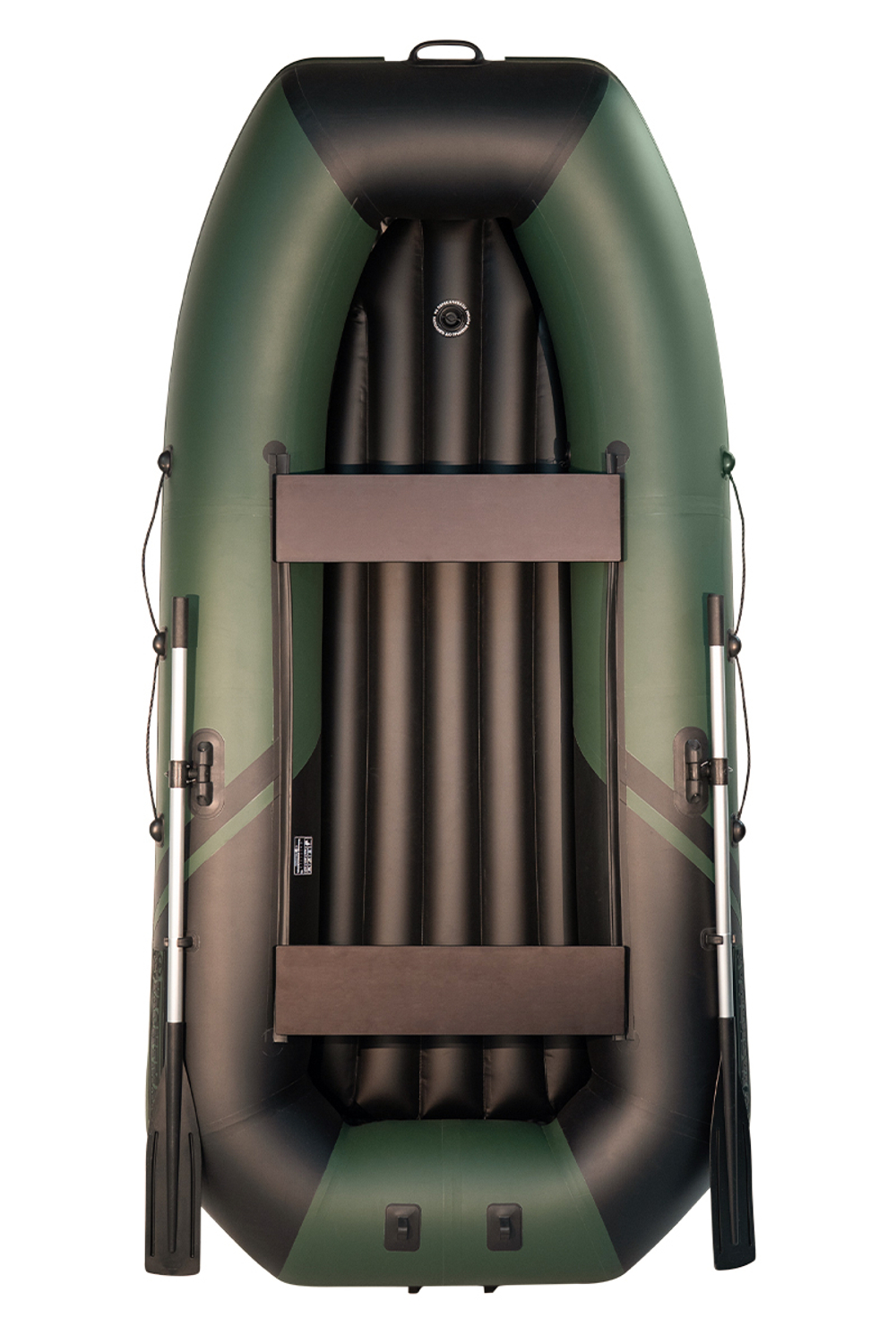 YACHTMAN-280 МНД НАДУВНОЕ ДНО (Яхтман) зеленый-черный (лодка ПВХ с усилением)