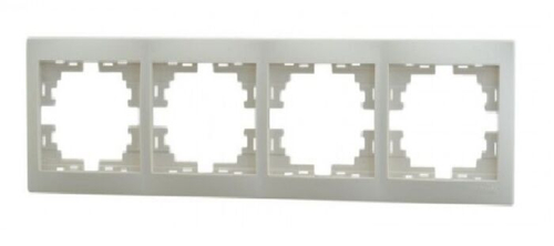 MIRA 701 0300 149 Рамка 4 гор крем б/вст