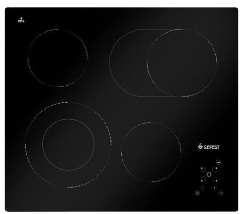 Поверхность варочная  Гефест СН 4231 (стеклокерамика черная, 60*53)