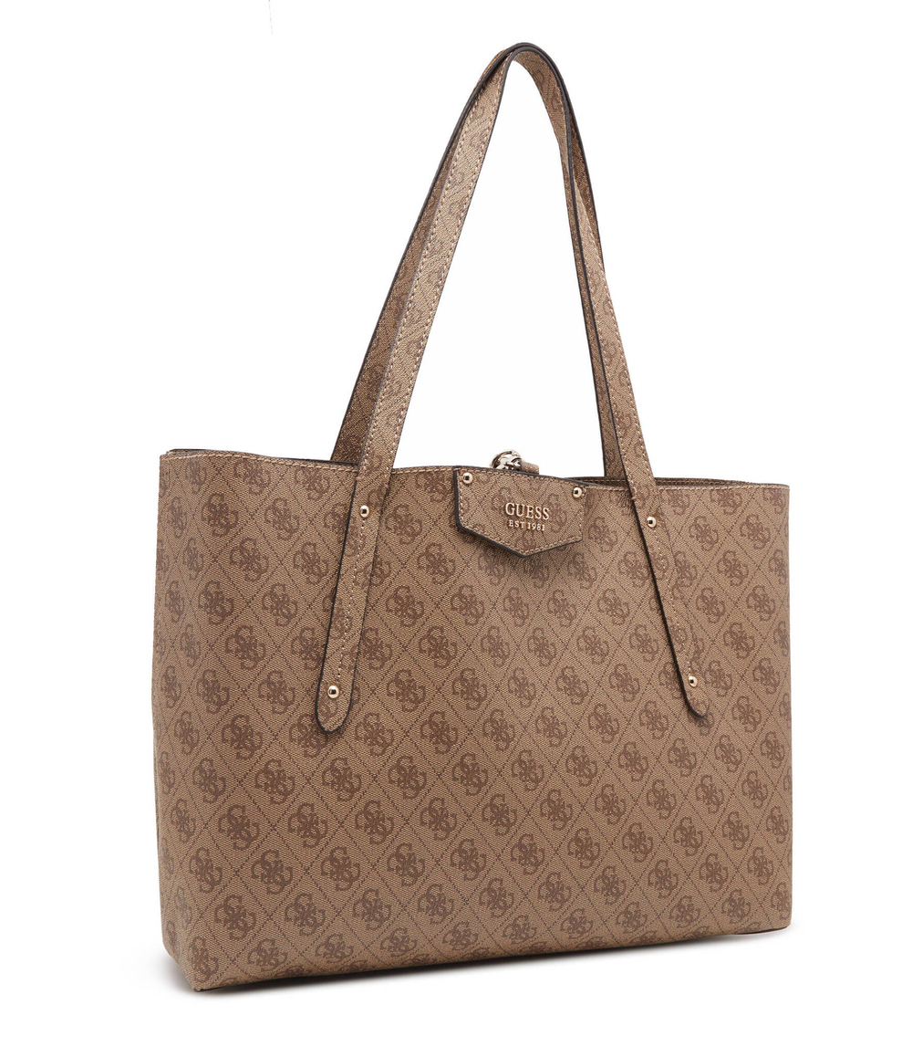 Двухсторонняя шопер 2 в 1+ поясная сумка Guess - коричневый(HWEBG8 39023)