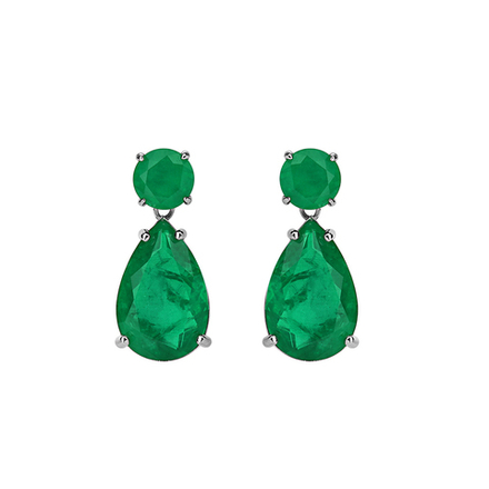 Серьги Ermolov капли изумруд