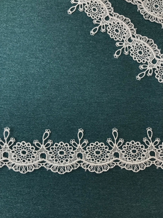 тесьма плетеная, белая, 3,5см, узоры AF1223