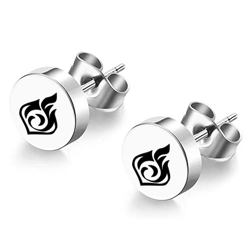 Серьги "Genshin Impact / Геншин" (Круглые гвоздики)