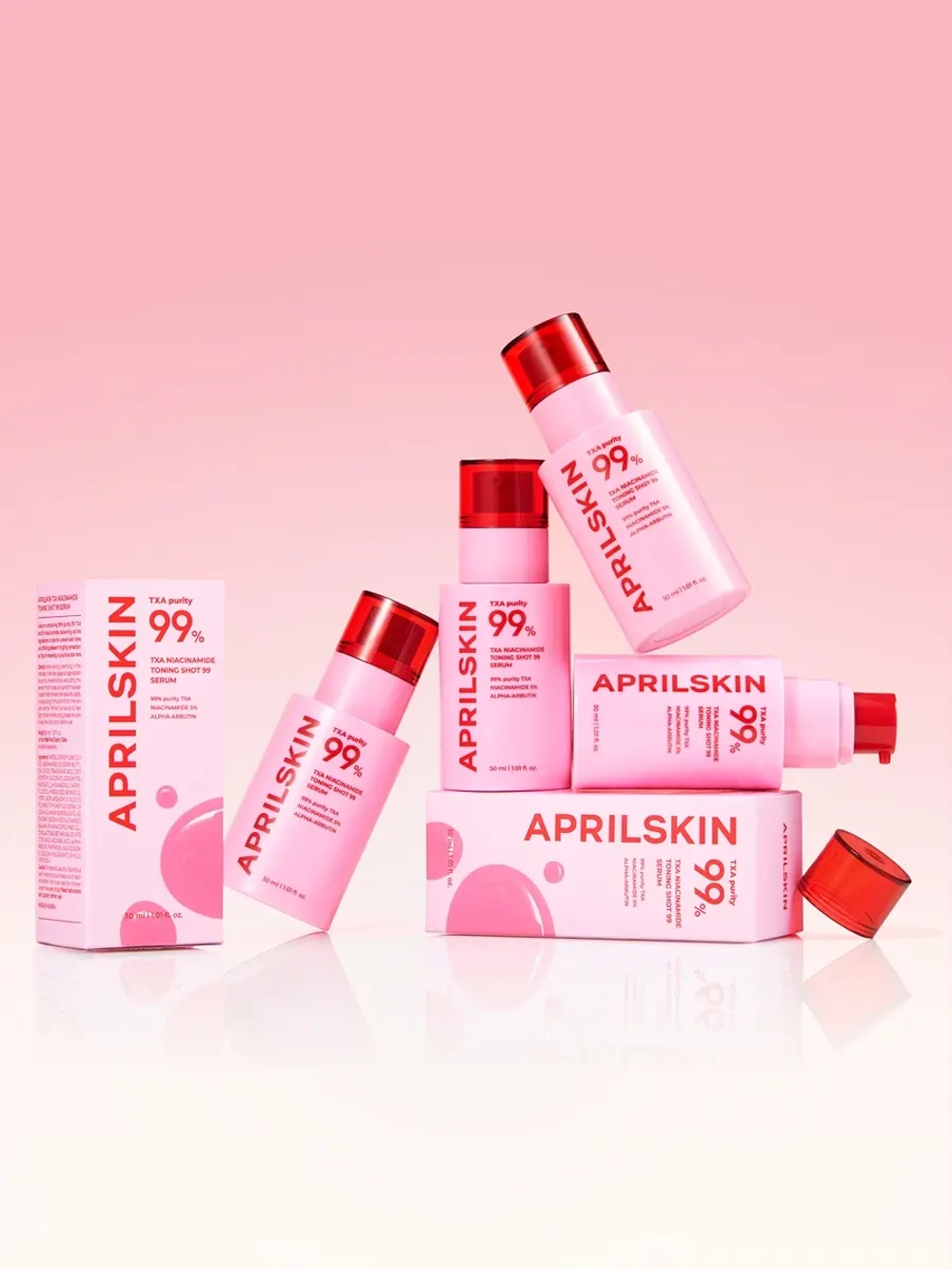 APRILSKIN Осветляющая сыворотка со спикулами, транексамовой кислотой и ниацинамидом TXA Niacinamide Toning Shot 99 Serum 30 мл