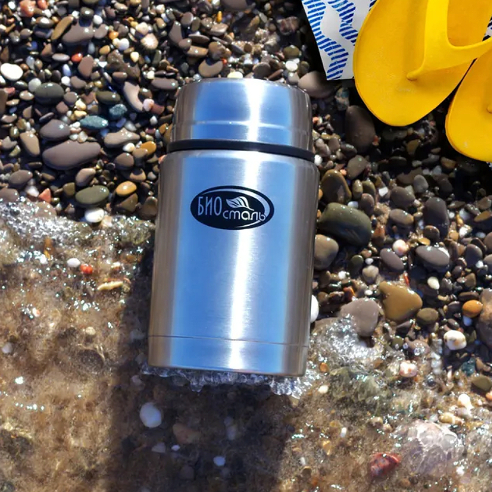 Термос 500 мл суповой в чехле, БИОСТАЛЬ