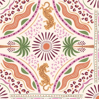 Тропический шарф с пальмами, леопардом, пляжный квадрат