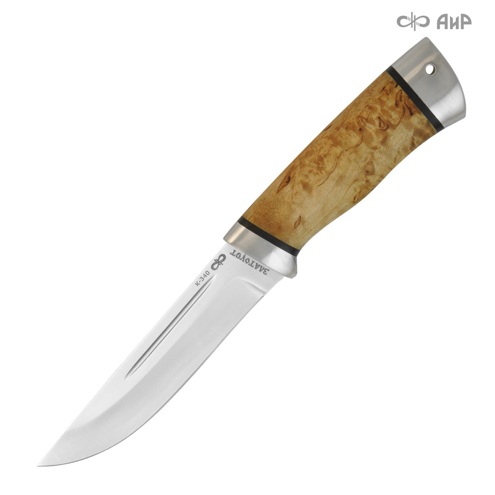 Нож АиР Бекас (карельская береза, 95х18, алюминий, тыльник)