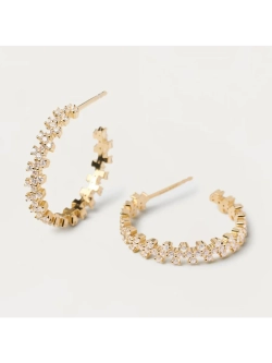 Серьги Crown серебро 925 пробы покрытое золотом