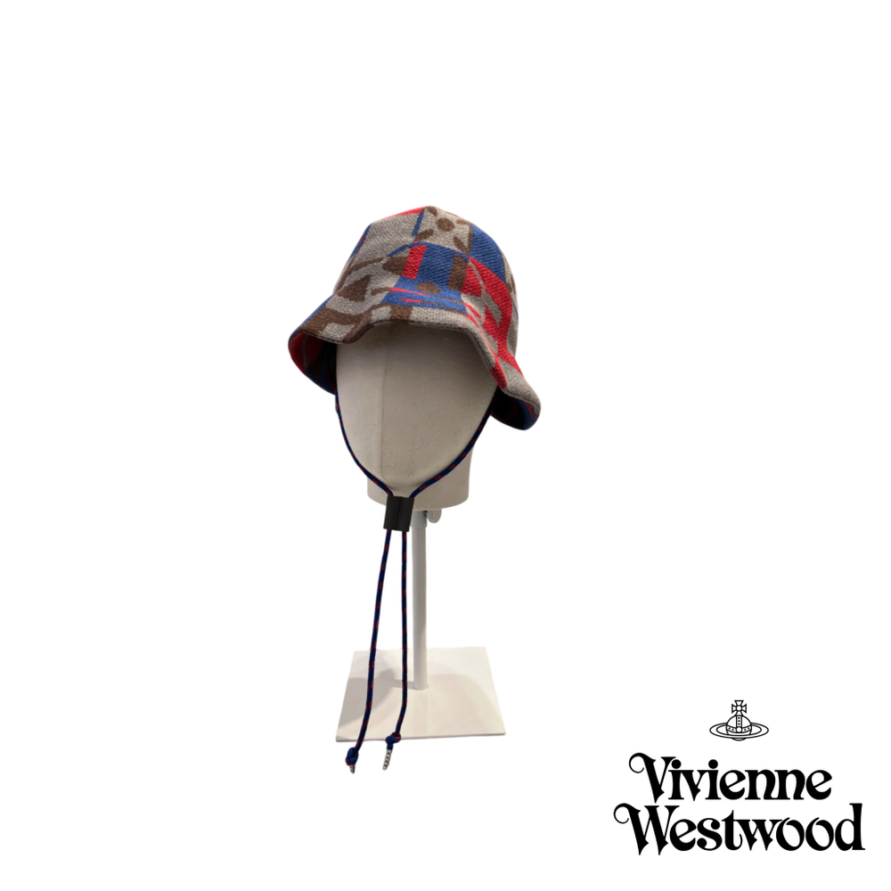VIVIENNE WESTWOOD ПАНАМА СИНЯЯ С ПРИНТОМ