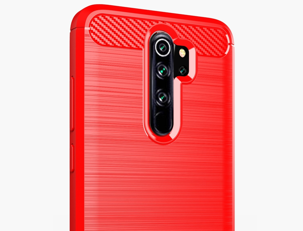 Чехол для Xiaomi Redmi Note 8 Pro цвет Red (красный), серия Carbon от Caseport