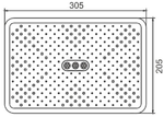 Лейка верхнего душа 305мм x 205мм BELZ BD02-3 графит