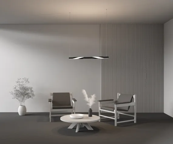 Радиусный профиль 35x35 Скрученный 180° черный Led Strip alm-3535r-b-t-180°-0.5m