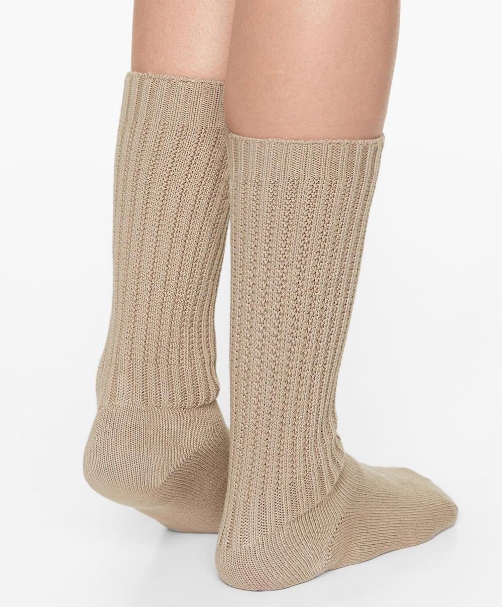 Oysho Хлопковые носки, рыжевато-коричневый