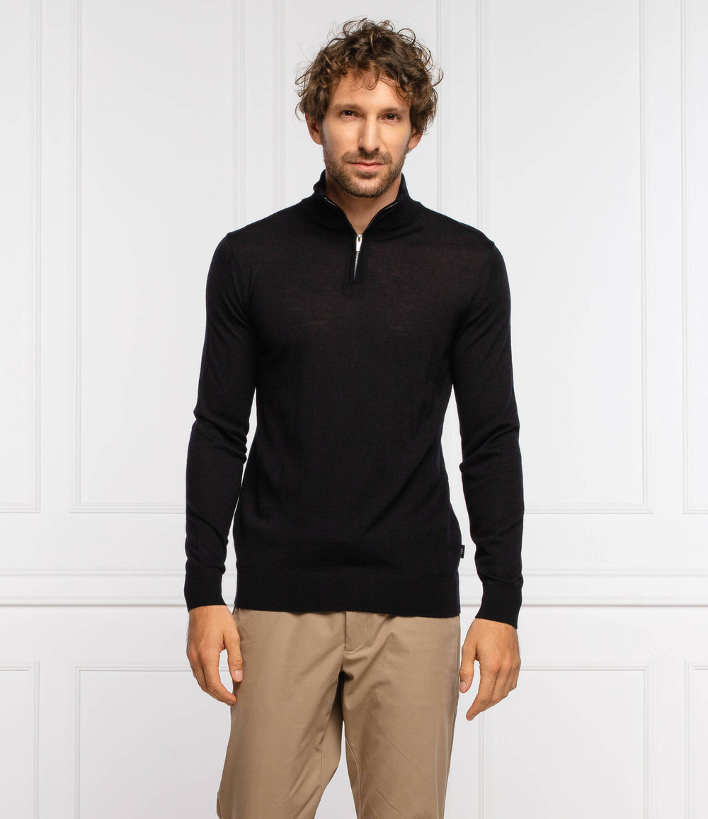 Хлопковый свитер Emporio Armani - темно-синий(8N1MUX 1MJXZ)