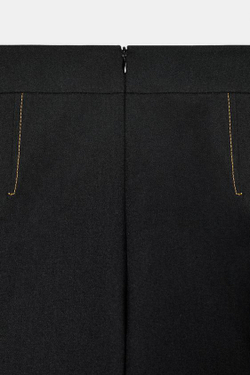 ZARА ДЛИННЫЕ БЕРМУДЫ С КОНТРАСТНОЙ ОТДЕЛКОЙ, ЧЕРНЫЙ