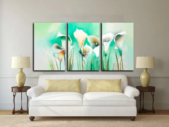 Модульная картина "Белые каллы"