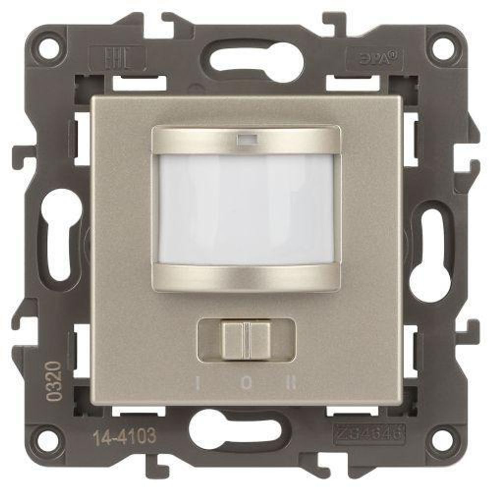 Датчик движения 14-4103-04 2-проводной 180-250В 200Вт Elegance шампань ЭРА Б0034355