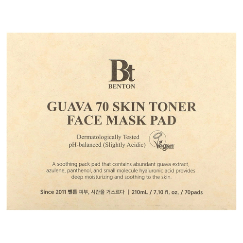 Benton, Guava 70 Skin Toner Face Beauty Mask Pad, 70 подушек, 210 мл (7,1 жидк. унц.)