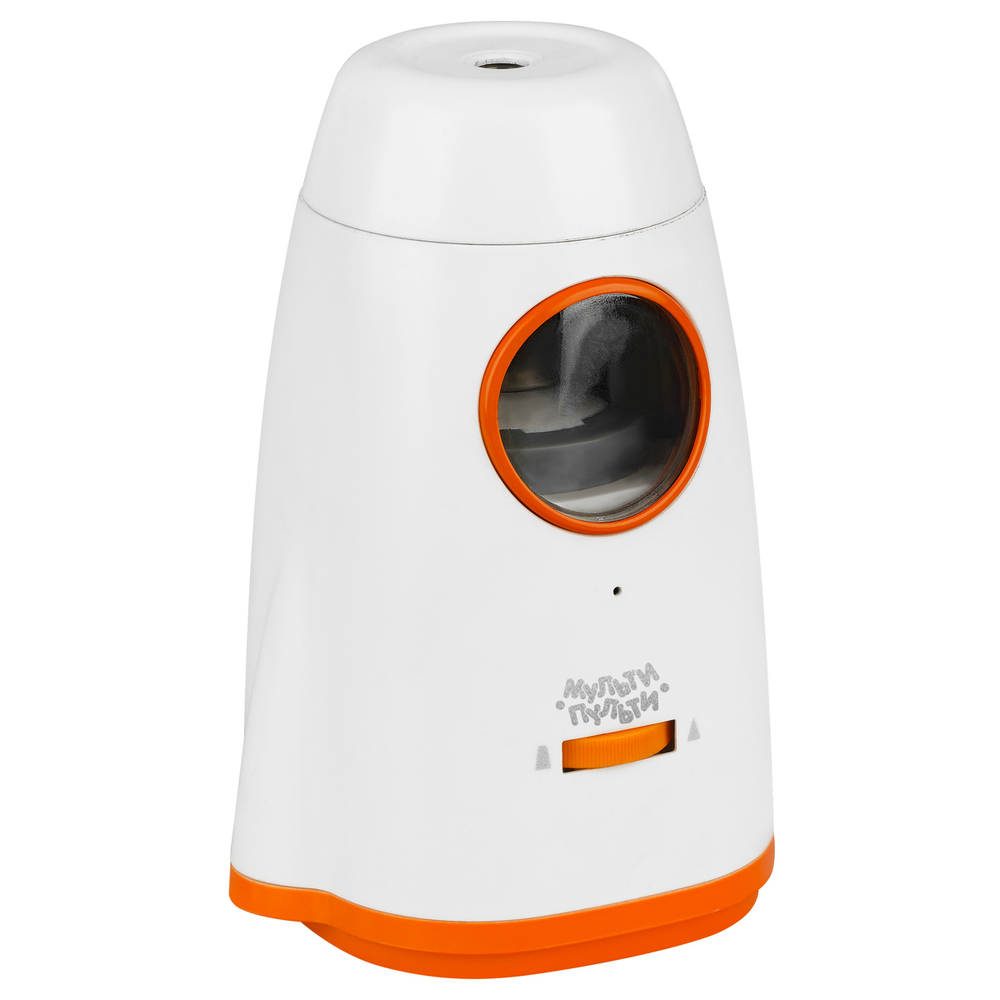 Точилка электрическая детская Мульти-Пульти "Ракета" 1 отверстие, с контейнером, сеть/аккумулятор, картон. упаковка ES_56518