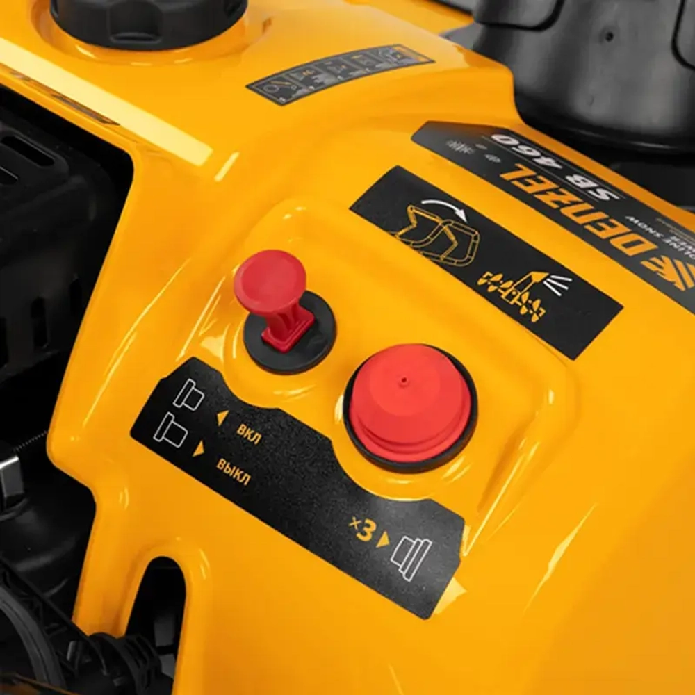 DENZEL SB 460 бензиновая снегоуборочная машина 3 л.с. ковш 46 см, выброс 10 м 97650