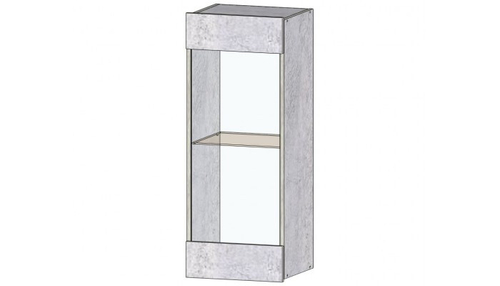 Даллас Шкаф со стеклом Цемент светлый