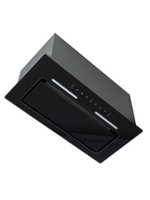 Вытяжка кухонная LedyDC-60GT (BLACK) черный, D150мм,1100м3/ч, полновстраиваемая, ИНВЕРТОРНЫЙ Мотор 110Ватт (Энергетическая эфф-ть класс А+), стекло 60см, сенсорное управление + управление жестами (MACBI)