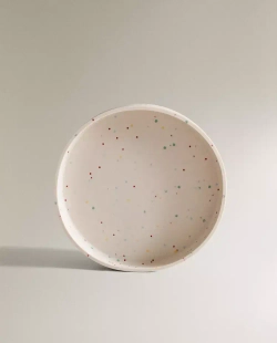 ZARA HOME ДЕТСКАЯ СИЛИКОНОВАЯ ТАРЕЛКА В ГОРОШЕК, РАЗНОЦВЕТНЫЙ