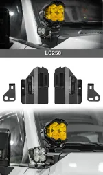 Крепление для установки дополнительного света для Toyota Land Cruiser Prado 250 LC250 Крузак Тойота доп фары кронштейны